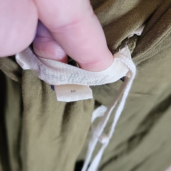 NWT Forever That Girl Anthropologie Tie Front Midi Dress Sage Green Sz M - Picture 6 of 9